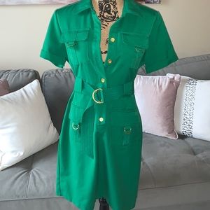 Sheragano green shirt dress!